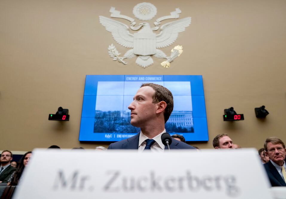 El presidente ejecutivo de Facebook, Mark Zuckerberg. Foto: AP