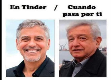 Compara Beatriz Gutiérrez a AMLO con George Clooney en Facebook