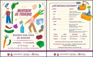 Mercado de Trueque 2026: asiste al Bosque de San Juan de Aragón este 11 de enero a cambiar tus reciclables por productos sustentables 