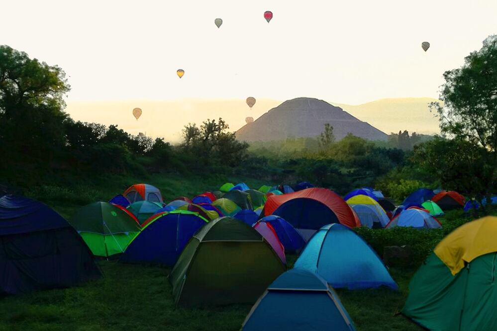 Se instalará un campamento a 300 metros de distancia de la zona arqueológica. (Foto: Pedalea Teotihuacán)