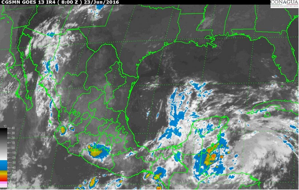 En la foto: Imagen satelital del SMN