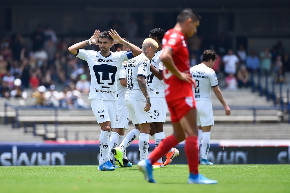 Pumas contra Veracruz en el estadio Olímpico Universitario. FOTO: DIEGO SIMÓN SÁNCHEZ