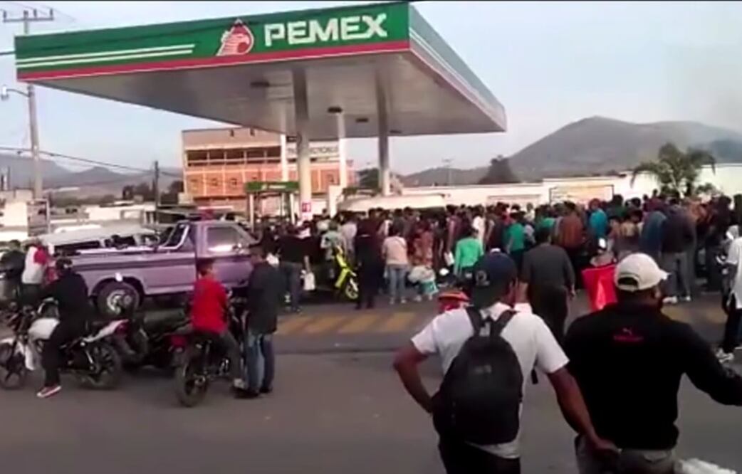 Pobladores de este municipio protestaron en las cuatro estaciones de gasolina. Foto: Tomada de Facebook