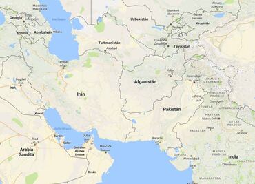 Mapa. El sitio del bombardeo de EU en Afganistán
