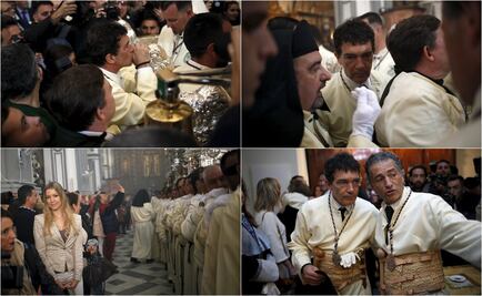 Antonio Banderas participa en procesión en Málaga