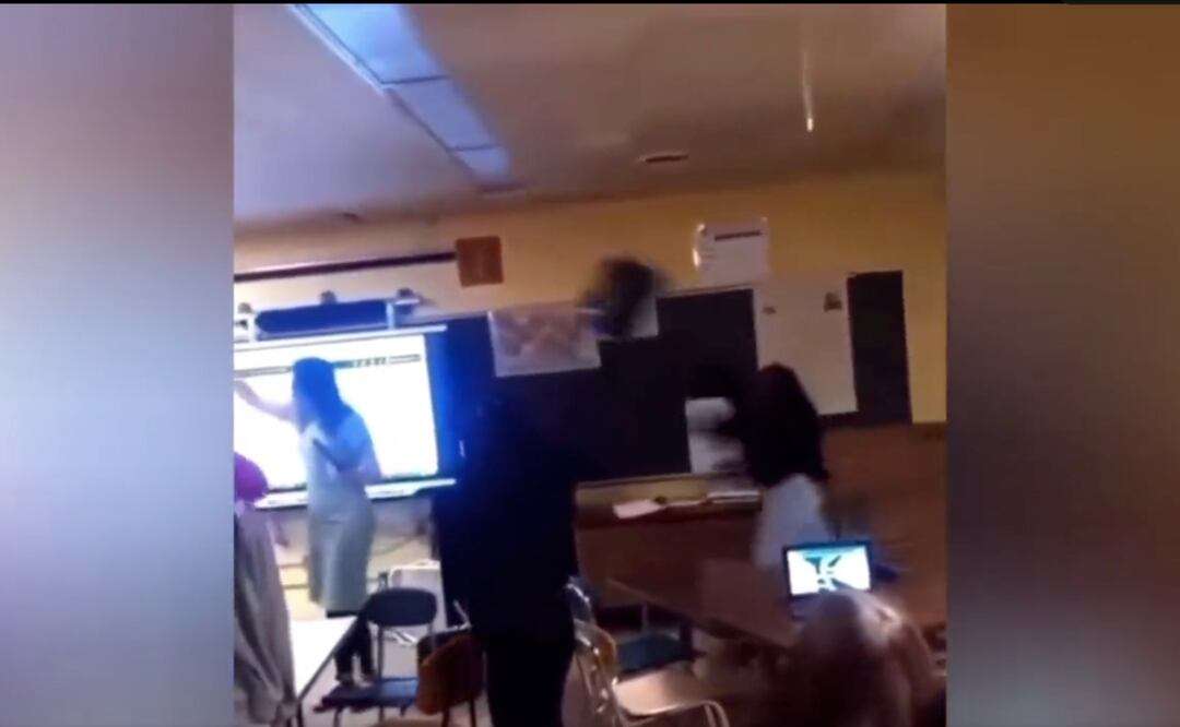 El distrito escolar dice que el incidente comenzó con una discusión entre dos estudiantes. Foto: Tomada de video