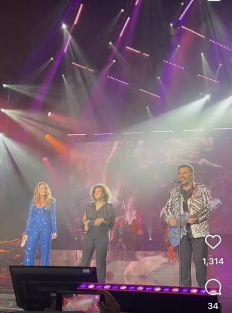 El look “brillante” de Lucerito Mijares en el concierto de sus papás