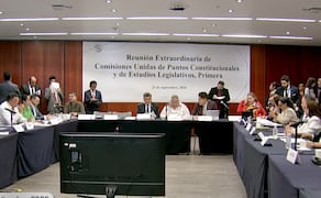 Comisiones Unidas del Senado comienza discusión sobre la doble nacionalidad de los aspirantes a la Presidencia de México, a una gubernatura o a la Jefatura de Gobierno de la Ciudad de México (23/09/2026). Foto: YouTube Canal del Congreso