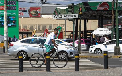 FOTOS: Ciclovía sobre Acoxpa sigue adelante; contará con tres tipos de confinamiento