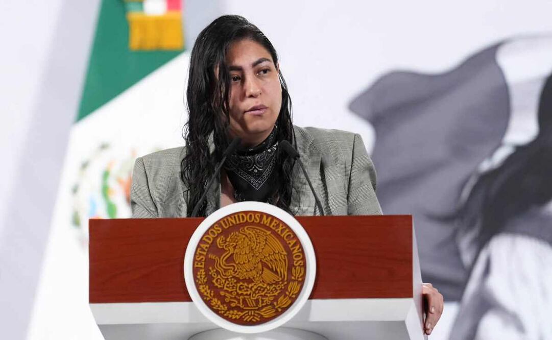 Pamela López Ruiz, directora general del programa federal “La Escuela es Nuestra", durante la presentación de los detalles del Mundial 2026 este 10 de noviembre del 2025. Foto: Fernanda Rojas/ EL UNIVERSAL