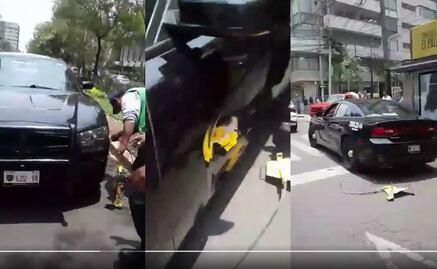 Escoltas agreden y huyen para evitar infracción en Polanco