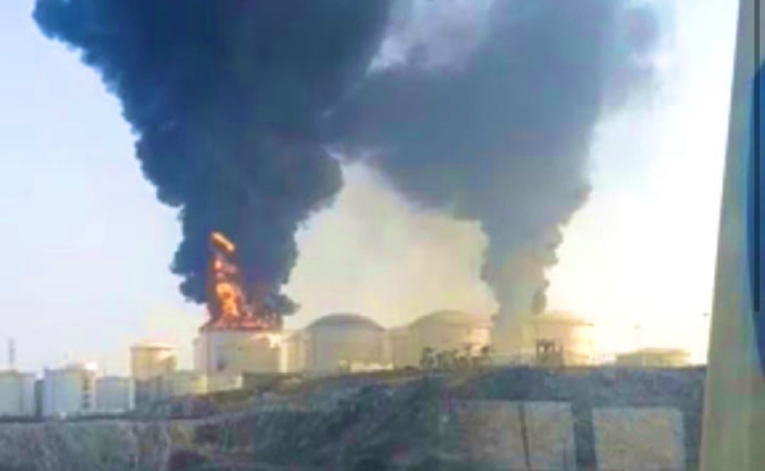 Ataques al Puerto de Salalah en Omán. (11/03/26) Foto: Captura de video