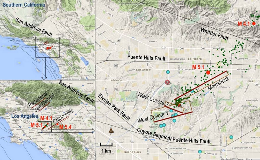 La tensión se acumuló entre las fallas más profundas. Foto: NASA