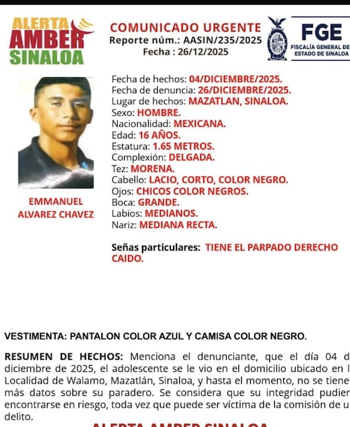 Activan alertas por personas desaparecidas en Mazatlán; buscan a dos mujeres y dos adolescentes. Foto: Especial