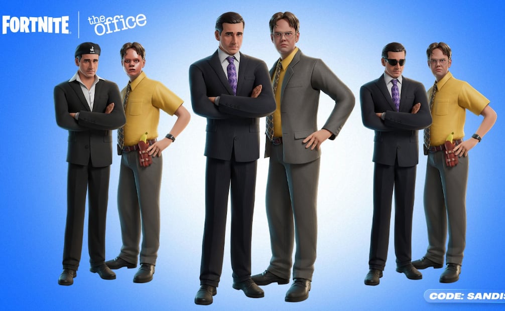 Michael Scott y Dwight Schrute de The Office se unen al mundo de Fortnite. Foto: Redes Sociales