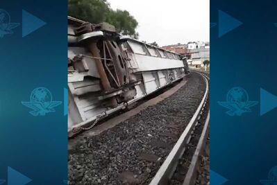 Descarrila tren en zona habitacional de Zacatecas