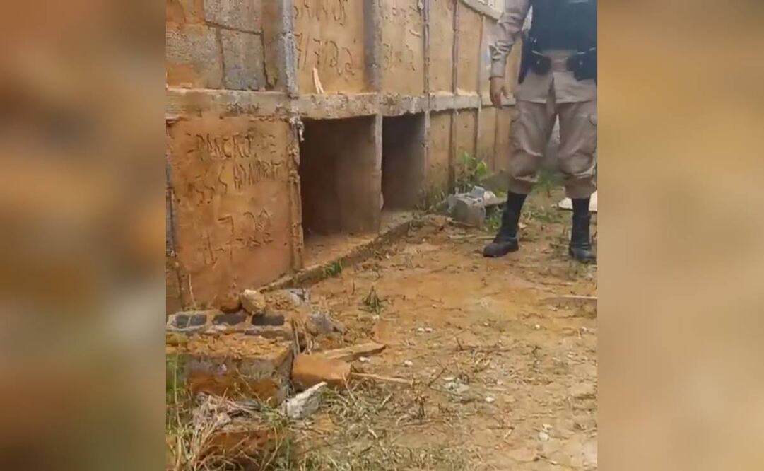 La mujer había sido encerrada en un nicho. Foto: diario brasileño Hoje em Dia