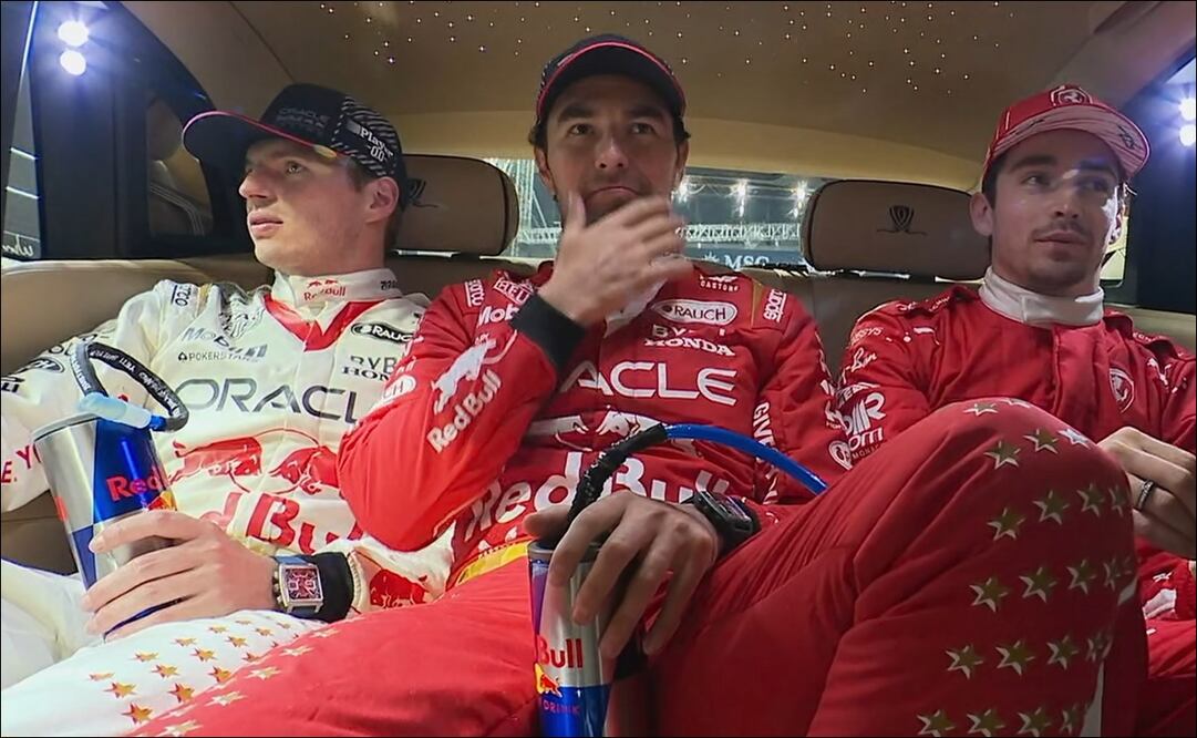 Checo Pérez acabó tercero en el GP de Las Vegas - Foto: Especial