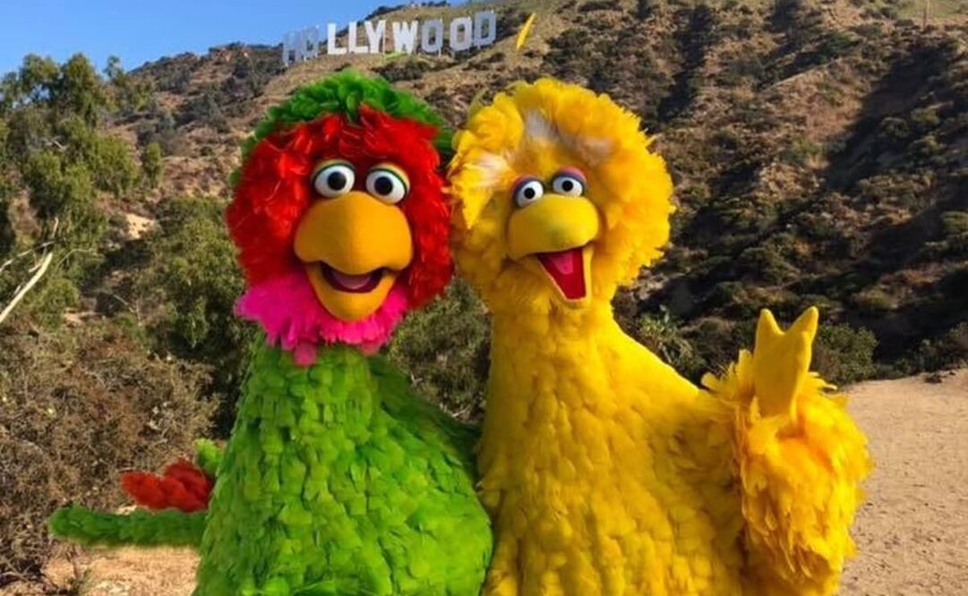 El loro gigante de color verde inicó la lista con Big Bird, su primo más famoso. Foto: X. @soy_abelardo