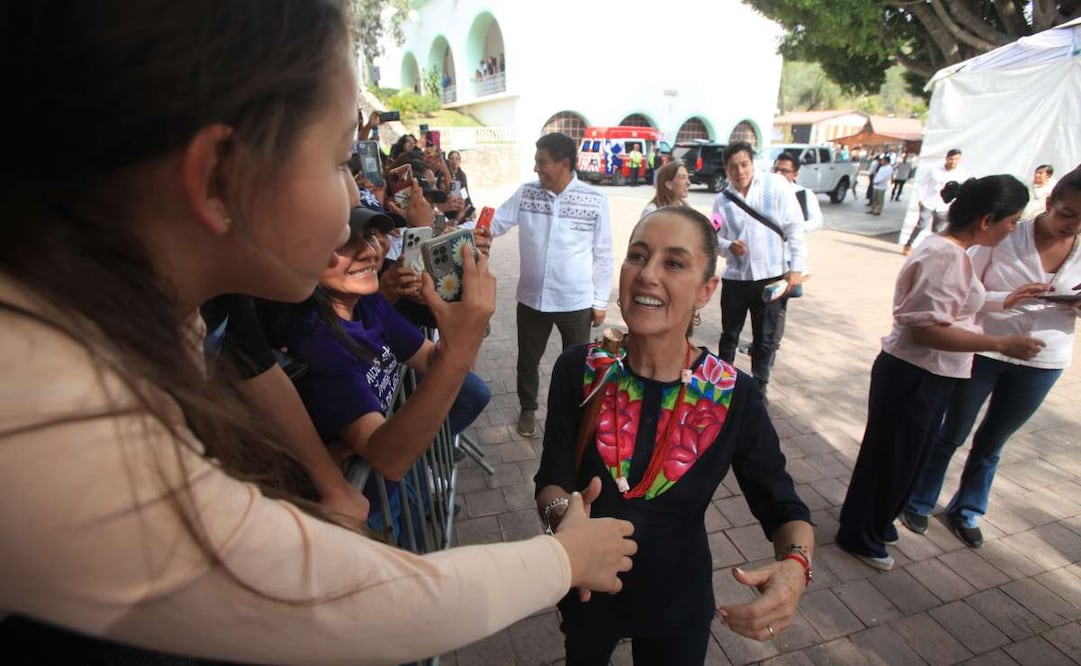 Claudia Sheinbaum en Guelatao, Oaxaca. Foto: Edwin Hernández/EL UNIVERSAL