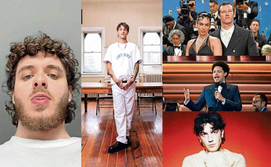 Jack Harlow,  Anwar Hadid, Dua Lipa y Callum Turner, Trevor Noah y Paul Klein. Fotos; Instagram, AFP y AP