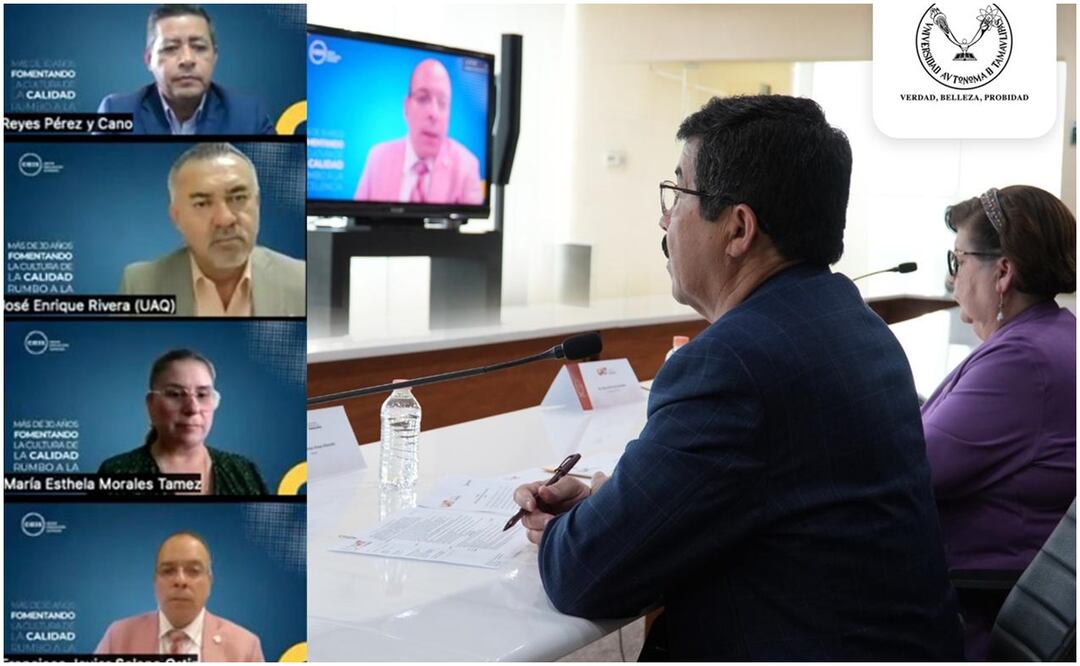 Desde una sesión virtual, los académicos reconocieron la labor del rector de la Universidad Autónoma de Tamaulipas, Dámaso Anaya Alvarado, por impulsar programas educativos. Foto: Especial