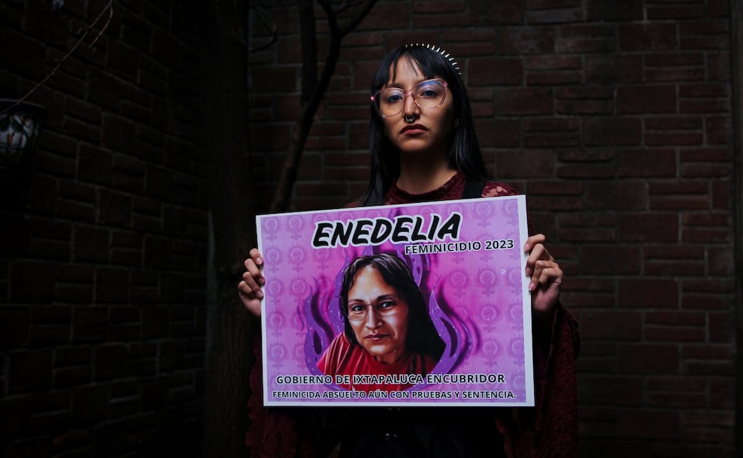 Paola Mejia, víctima de secuestro, exige justicia por su madre Enedelia García quien fue asesinada en mayo del 2023. Foto: Brenda Martinez/EL UNIVERSAL