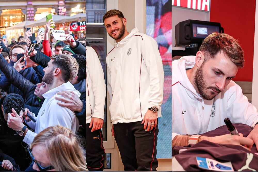 Santiago Giménez desata la locura en los aficionados del Milan; abarrotaron la firma de autógrafos