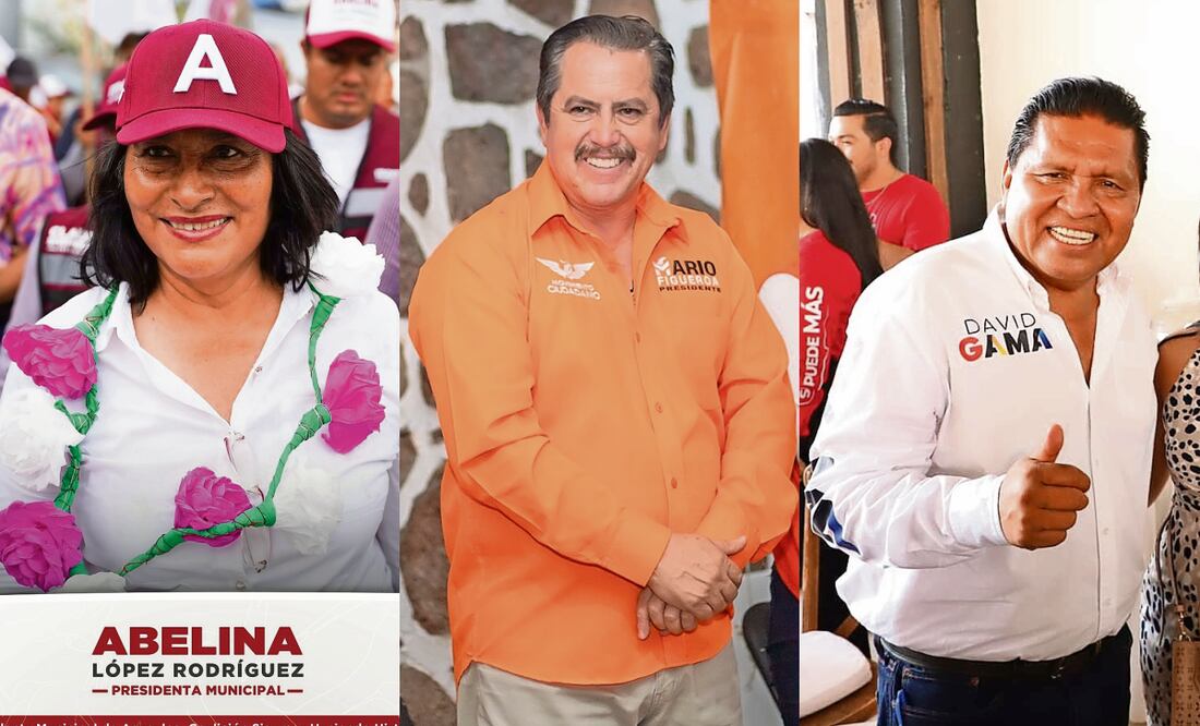 En Guerrero, 23 alcaldes buscan reelegirse, entre ellos la morenista Abelina López en Acapulco; el emecista Mario Figueroa en Taxco, y el aliancista David Gama en Iguala Fotos: Especial