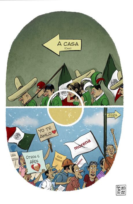 Direcciones opuestas