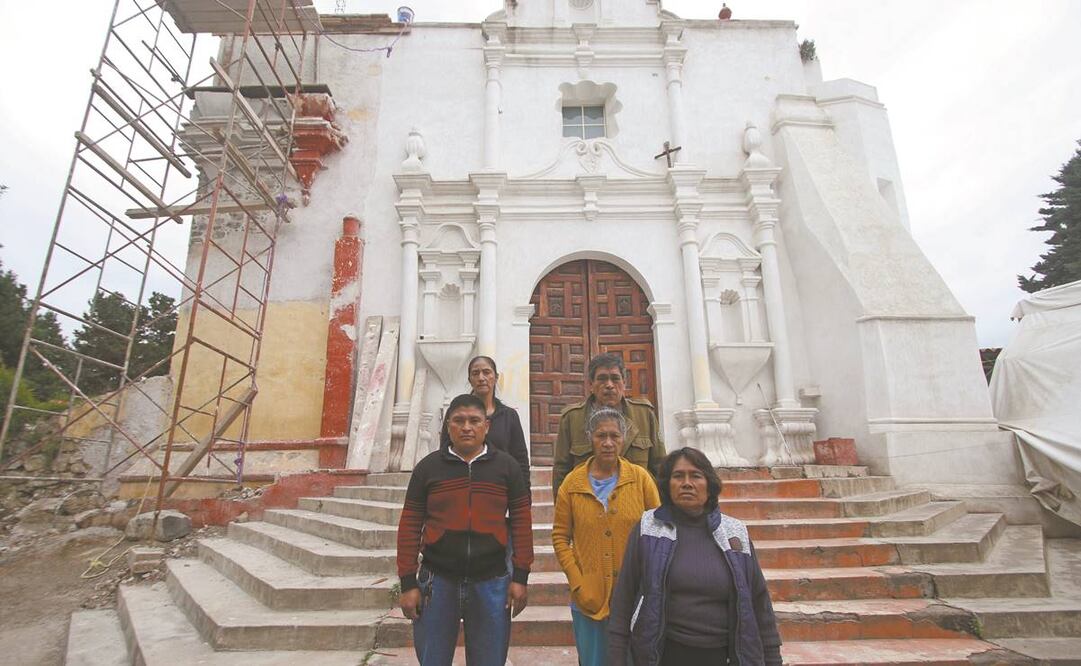 Habitantes de San Lorenzo Tlalmimilolpan estiman que para concluir la rehabilitación del templo del Señor de Tlalmimilolpan restan entre 4 millones y 6 millones de pesos. Foto: Carlos Mejía/EL UNIVERSAL