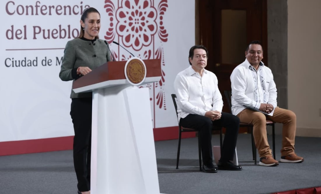 Claudia Sheinbaum en su conferencia matutina del 12 de septiembre de 2025. Foto: Fernanda Rojas / EL UNIVERSAL