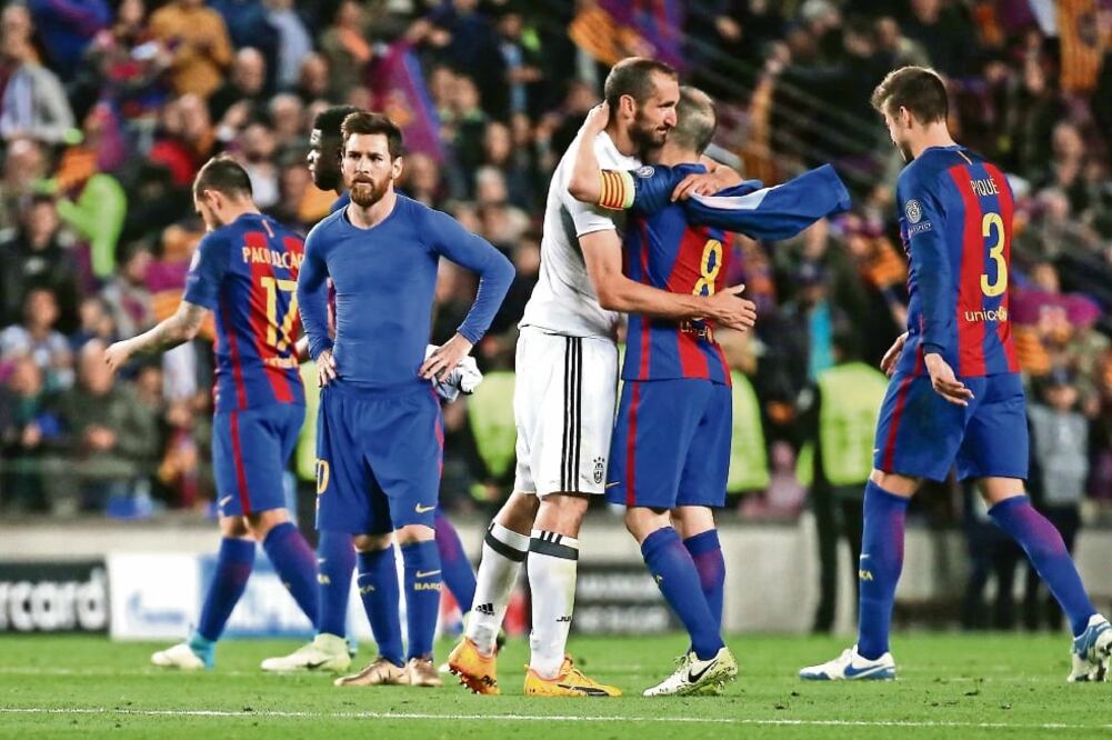 Juventus supo contener al poderoso ataque blaugrana (SERGIO PÉREZ. REUTERS)