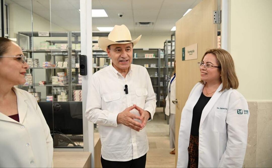 Gobernador de Sonora, Alfonso Durazo Montaño, anuncia inversión de 200 mdp en compra de medicamentos para el IMSS-Bienestar (21/06/2025). Foto: Gobierno de Sonora