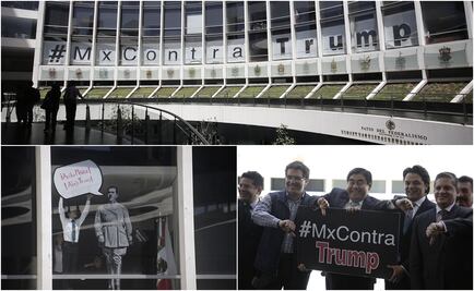 Senadores del PRD protestan contra Trump