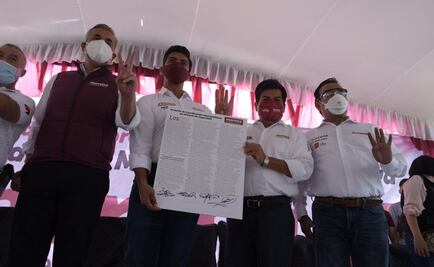Candidatos de Morena firman acuerdo de coordinación de seguridad en Neza