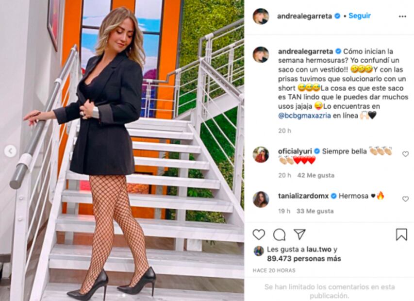 Andrea Legarreta enseña cómo usar medias de red para verte sexy con cualquier look