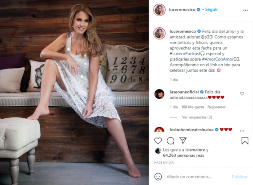 Lucero presume un sexy vestido estilo lencero en Instagram