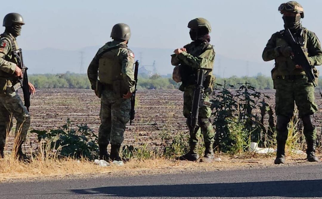 Elementos del ejército son atacado en Imala, Sinaloa (22/05/2025). Foto: Cortesía