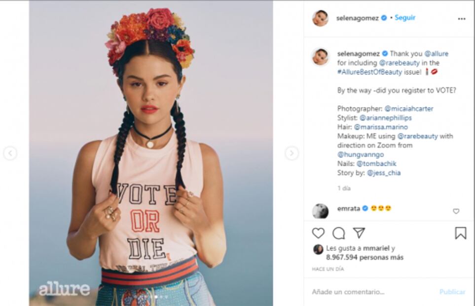 Selena Gomez aparece al estilo Frida Kahlo en portada de revista