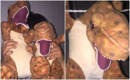 Hallan peluche de dinosaurio que perdió niño en Puebla