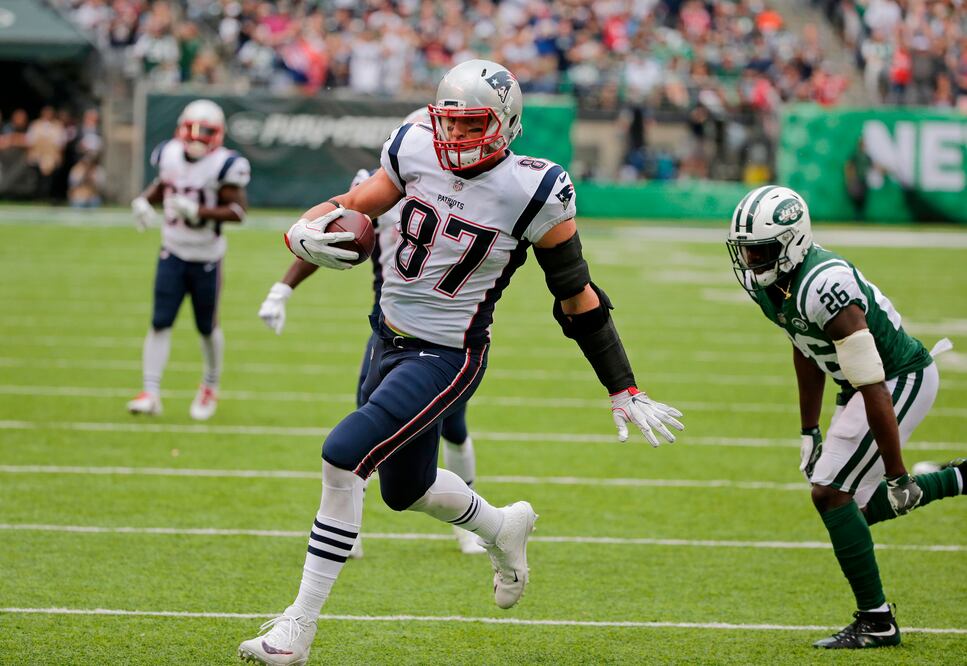 AP. Rob Gronkowski durante un juego de los Patriots ante los Jets
