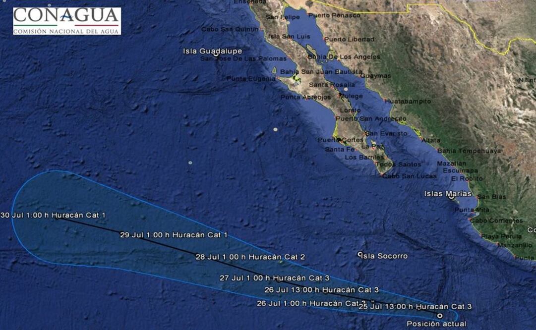 Se convierte "Hilary" en huracán categoría 2