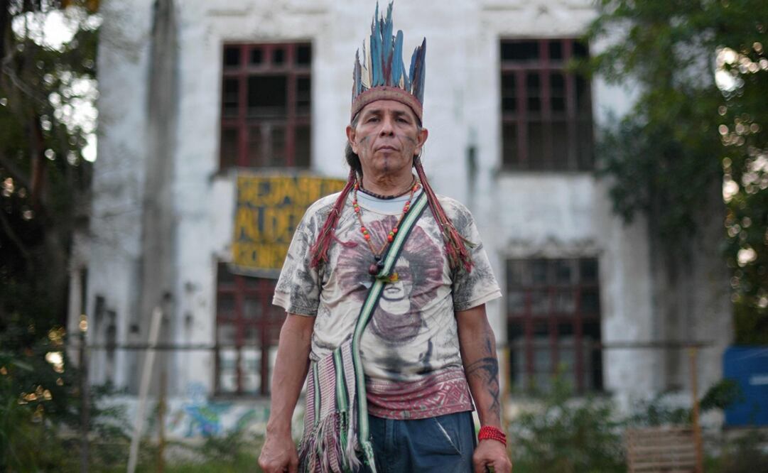 José Urutau de la etnia guajajara, lingüista e investigador. Foto: Carl de Souza/AFP