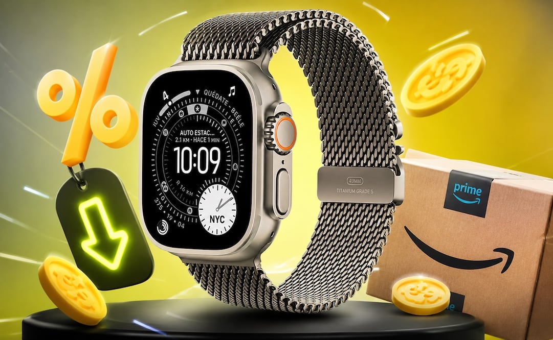 El Apple Watch Ultra 3 destaca por su construcción de titanio de 49 mm, un material ligero y resistente que soporta condiciones extremas. Foto: IA