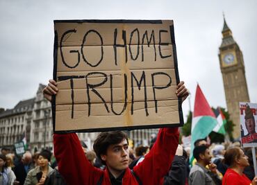 FOTOS: Protestas multitudinarias en Londres contra la visita del presidente Donald Trump