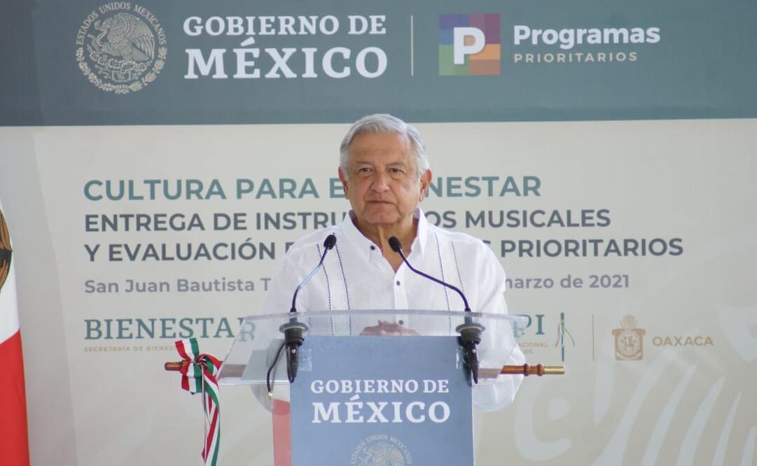 El presidente Andrés Manuel López Obrador está de gira por Oaxaca. Foto: Edwin Hernández/EL UNIVERSAL