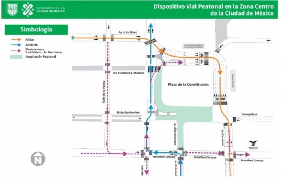 Circuito del Zócalo será peatonal todos los fines de semana