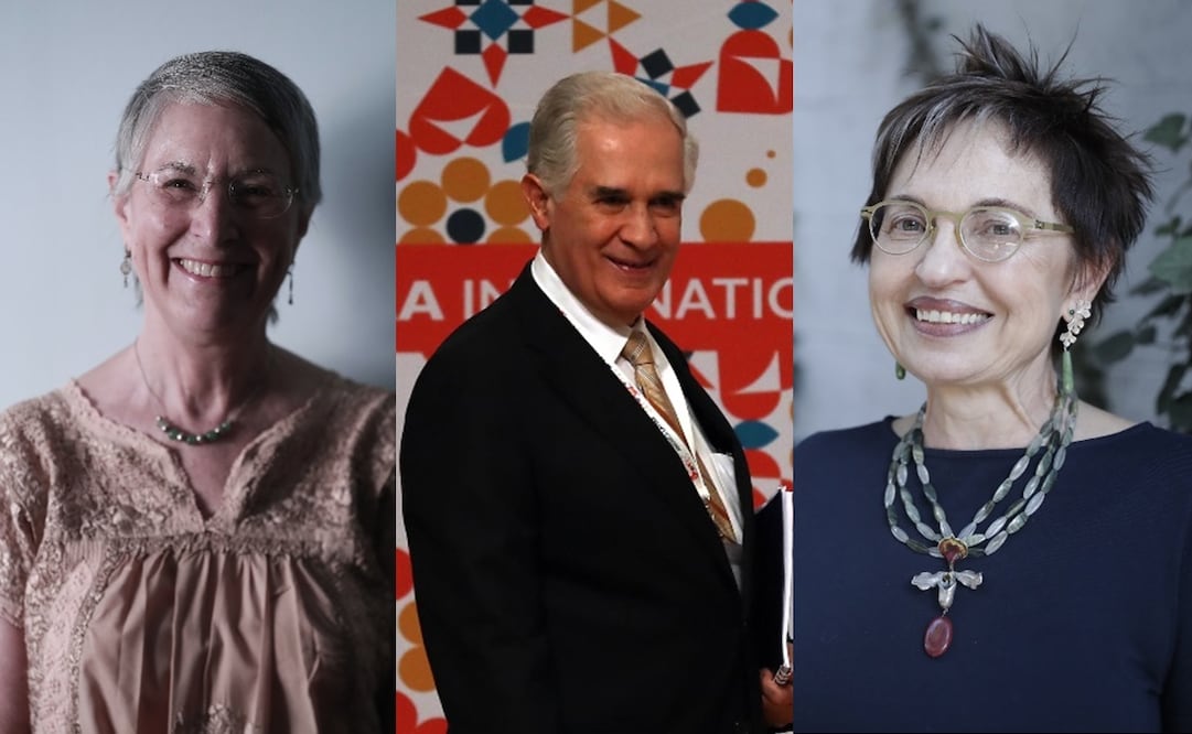 Julieta Fierro, Diego Valades y Concepción Company, miembros de la AML. Foto: Archivo El Universal