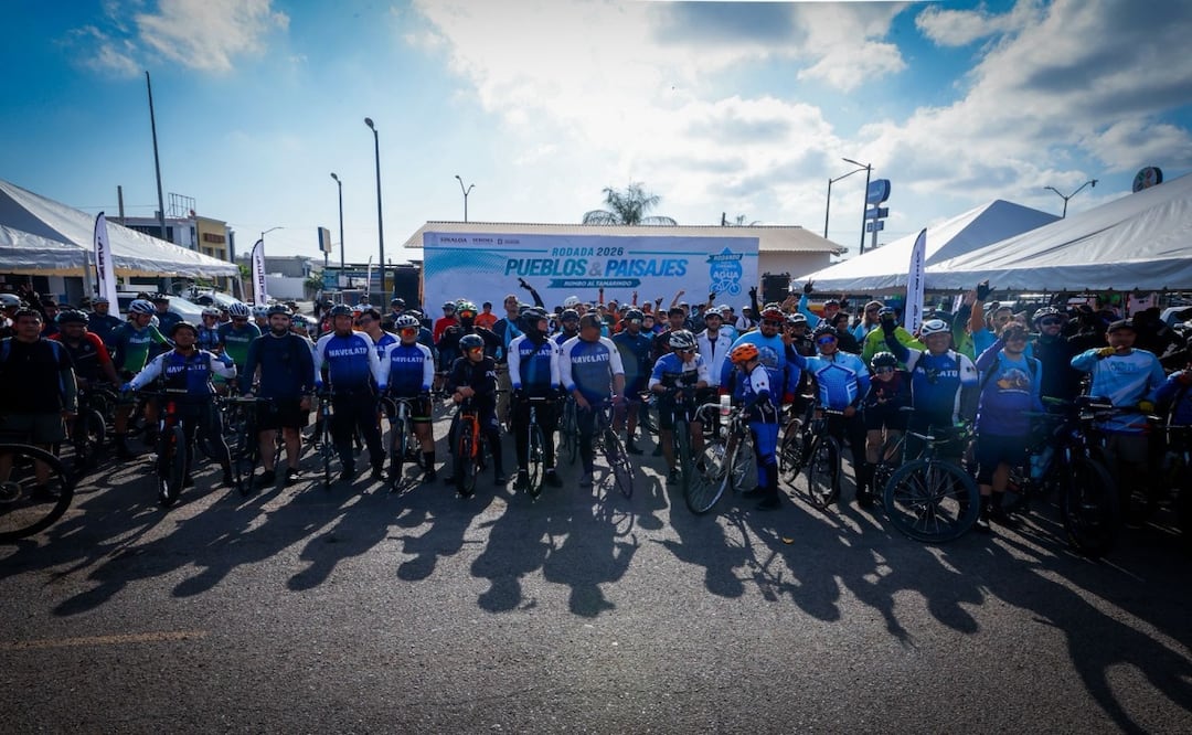 Más de 2 mil 500 ciclistas participan en “Pueblos y Paisajes 2026”; promueven cuidado del agua en Sinaloa. Foto: Especial